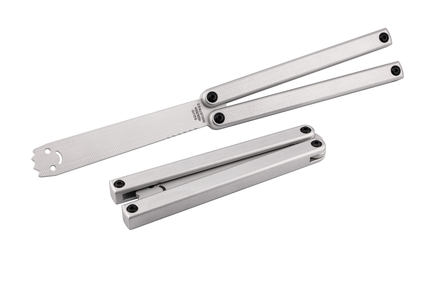 Matte Squiddy-AL Black Hardware open and closed