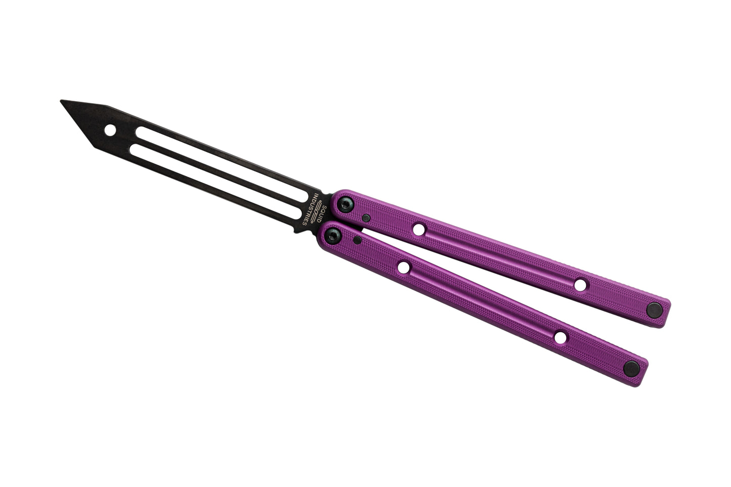 Inked Purple Clearance Blemished Squidtrainer V4 Balisong Butterfly Knife Trainer