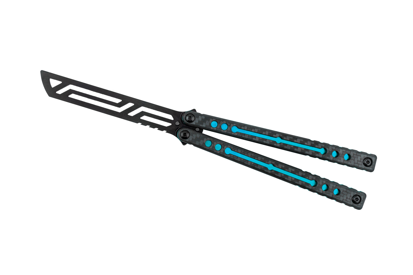 Inked Teal Carbon Fiber Nautilus V2 In Open Position