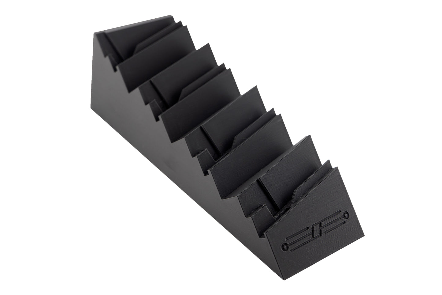 black quad stand side profile on white background