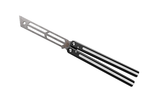 black dual tone triton V4 Balisong Butterfly Knife Trainer 