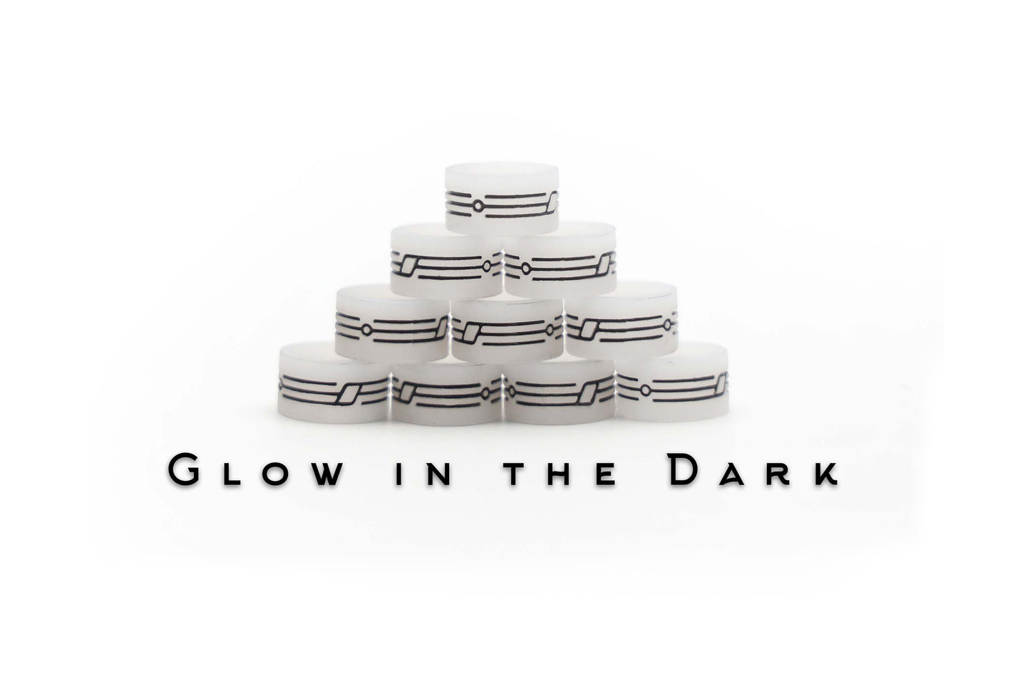 glow in the dark white Bite handle indicator balisong butterfly knife trainers