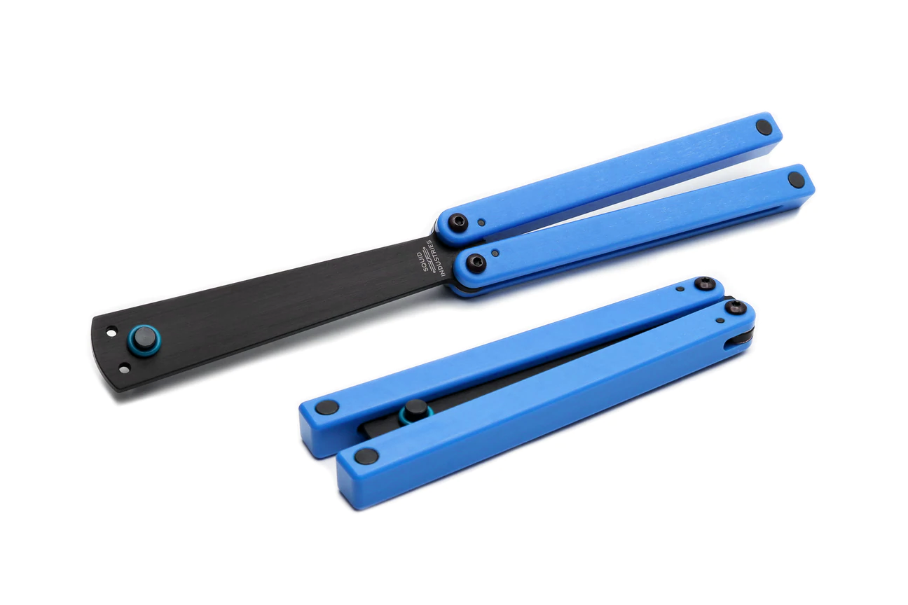Squiddy-u balisong butterfly knife trainer fidget toy