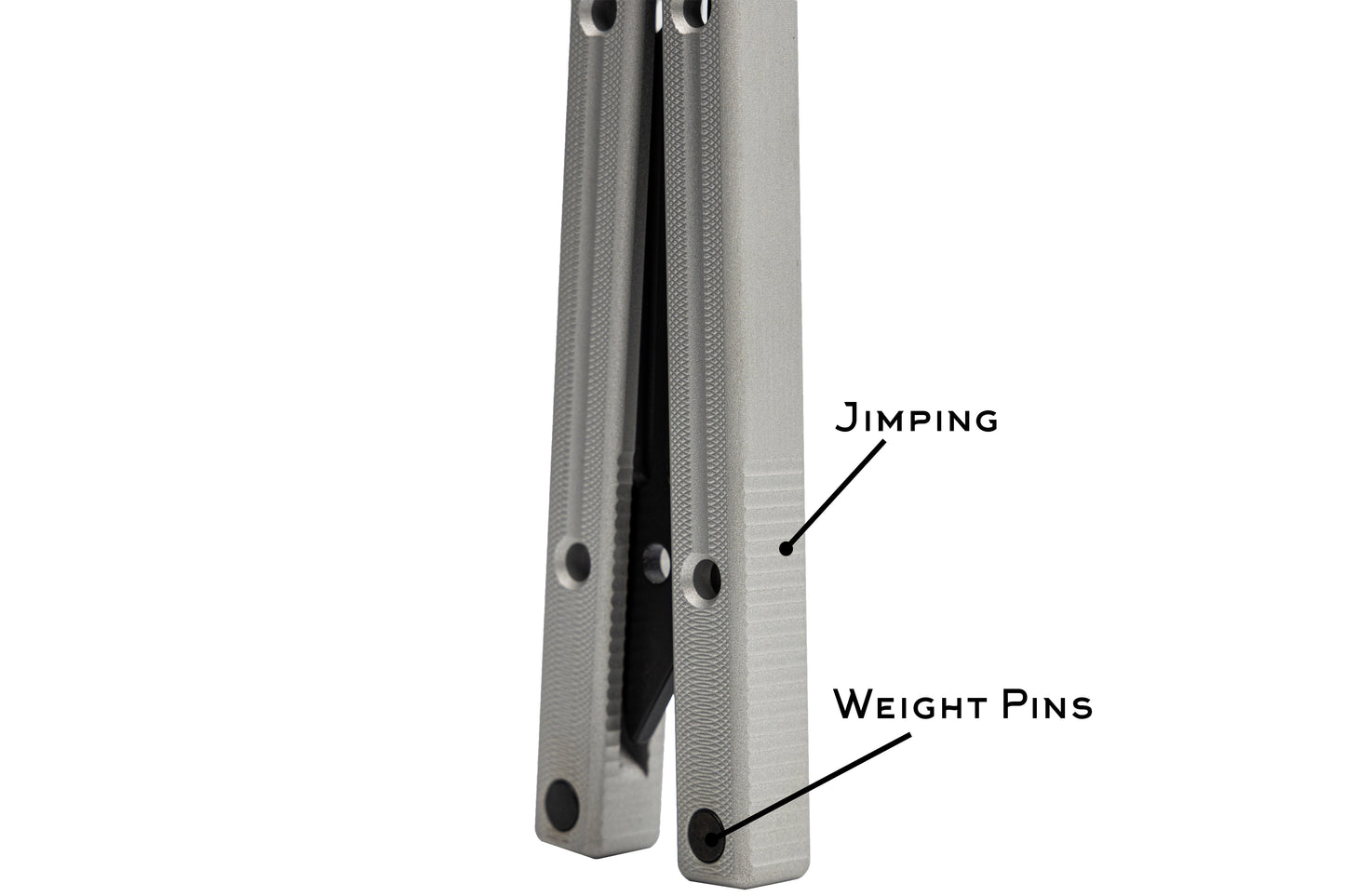 inked squidtrainer v4 butterfly knife trainer balisong jimping