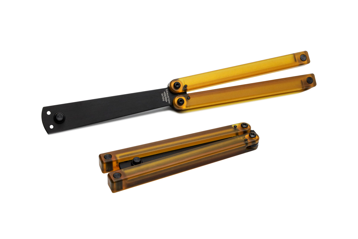 Squiddy-A Ultem balisong butterfly knife trainer plastic fidget toy
