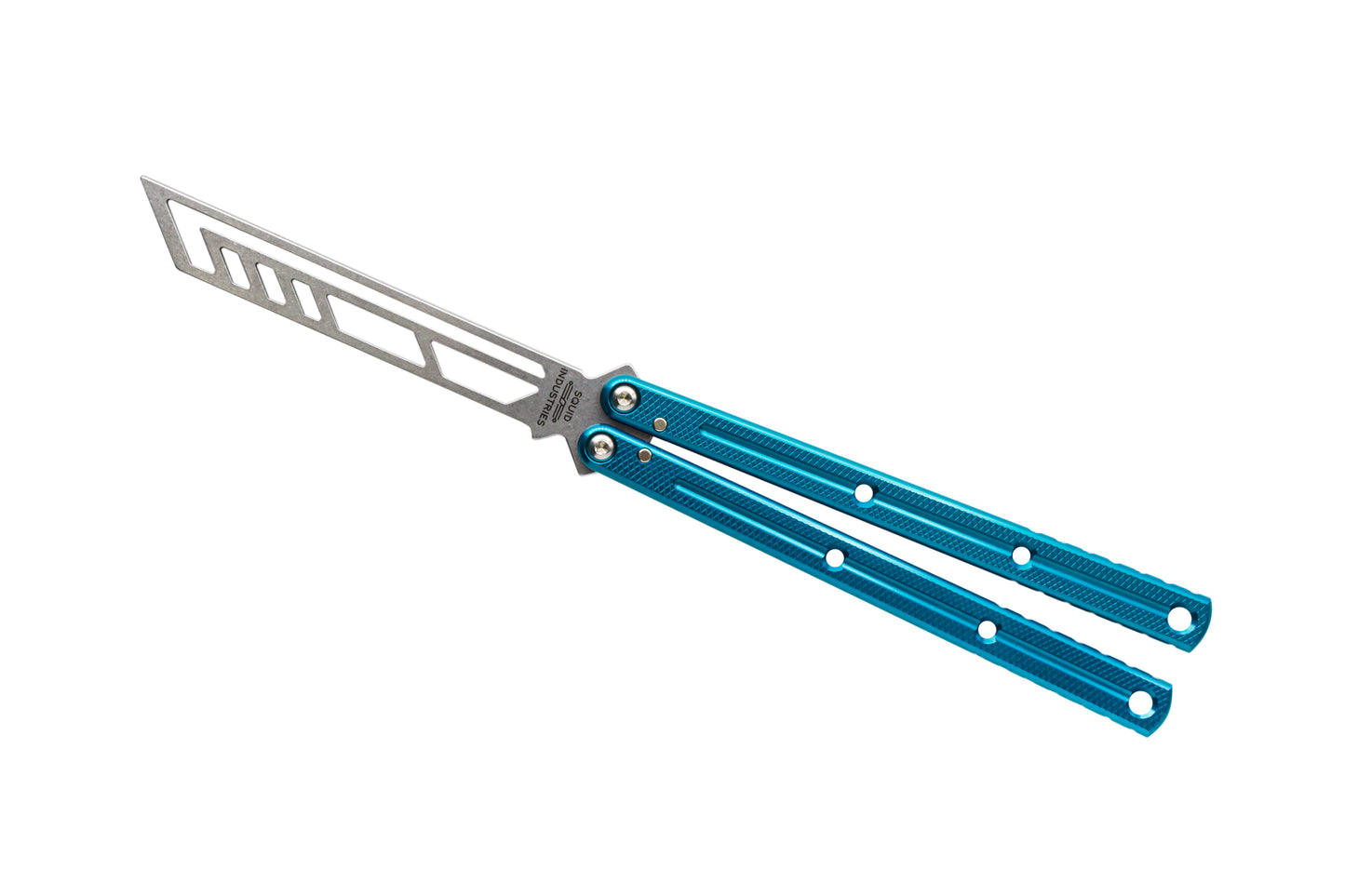 teal krake raken v3 butterfly knife trainer balisong