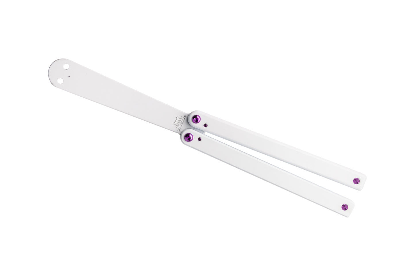 titanium magenta squiddy balisong butterfly knife trainer plastic fidget toy