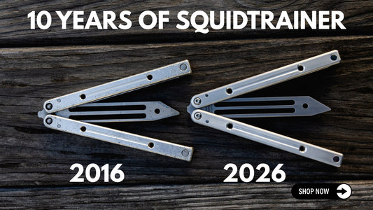 side by side comparison between old 2016 Squidtrainer vs new 2026 squidtrainer
