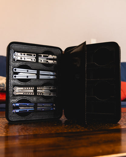 Balisong Case Preview Vertical With 4 balisong in it