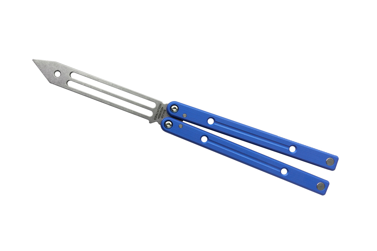 Blue Clearance Blemished Squidtrainer V4 Balisong Butterfly Knife Trainer 