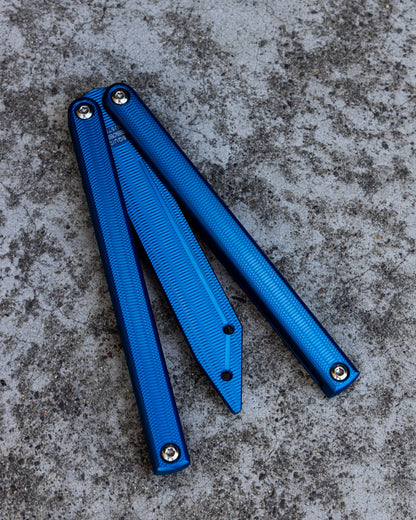 Blue Squiddy-Al close position on rocky background
