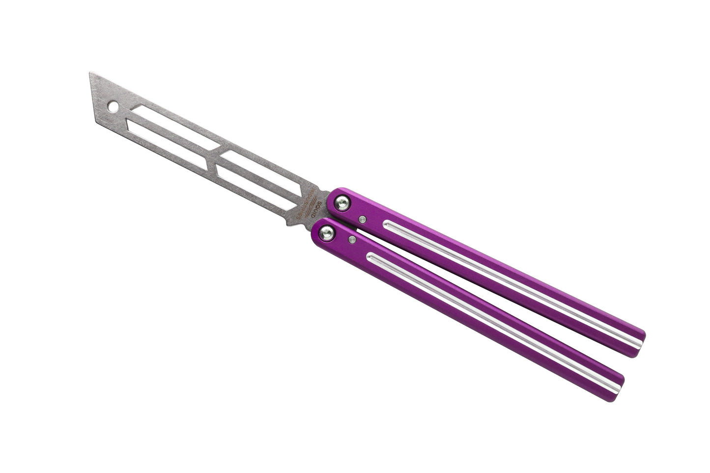 dual-tone purple Triton V2 Clearance Blemished Balisong Butterfly Knife Trainer