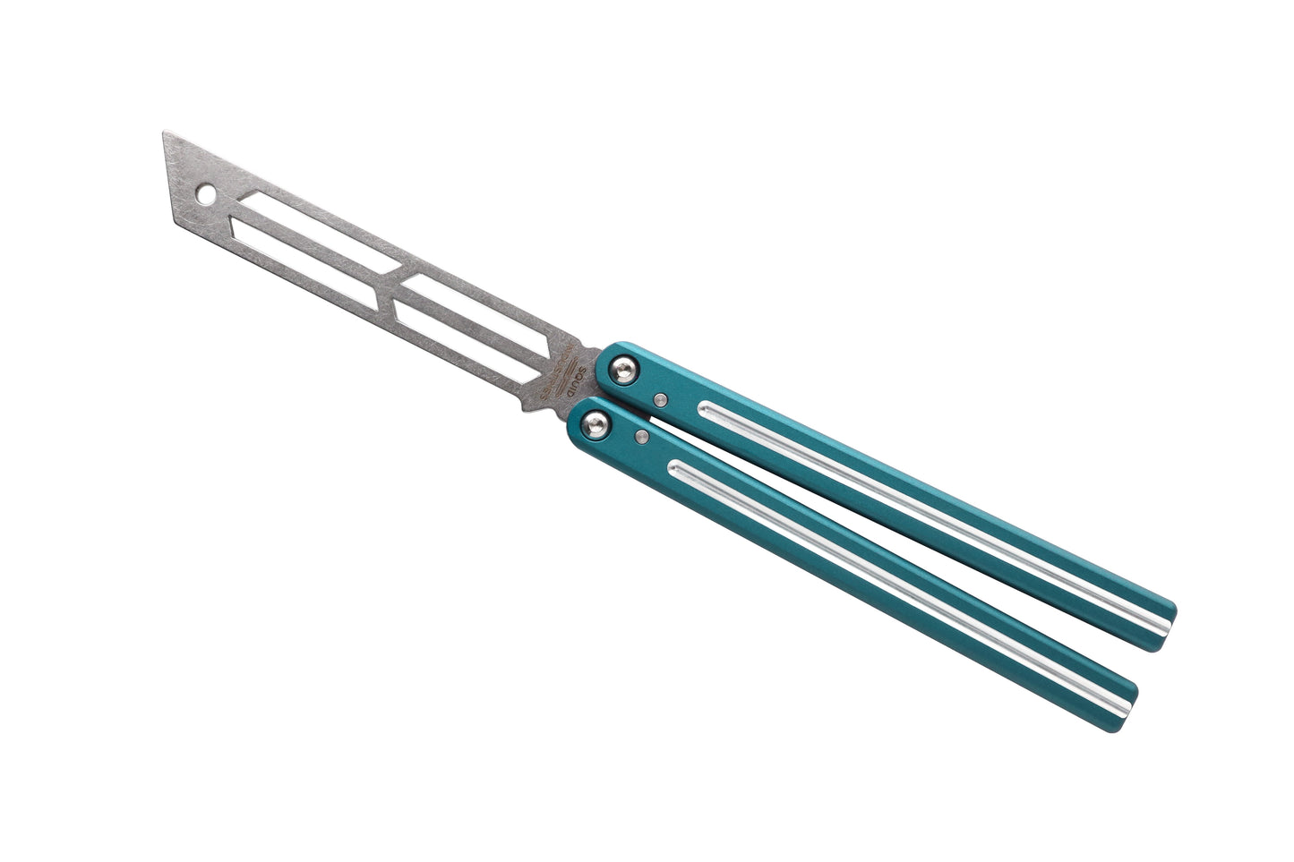 dual-tone Teal triton Triton V2 in open position Trainer
