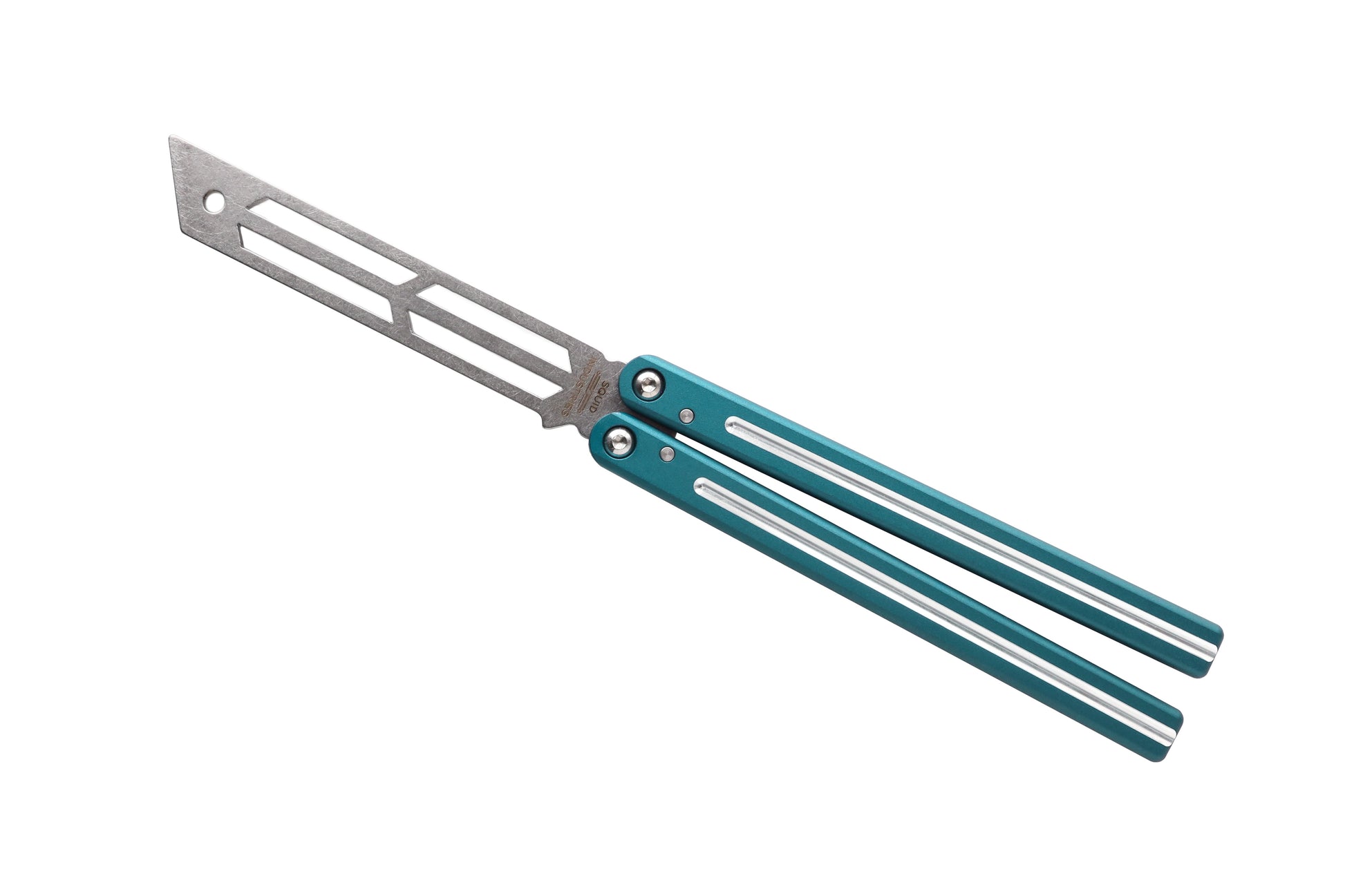dual-tone Teal triton Triton V2 in open position Trainer
