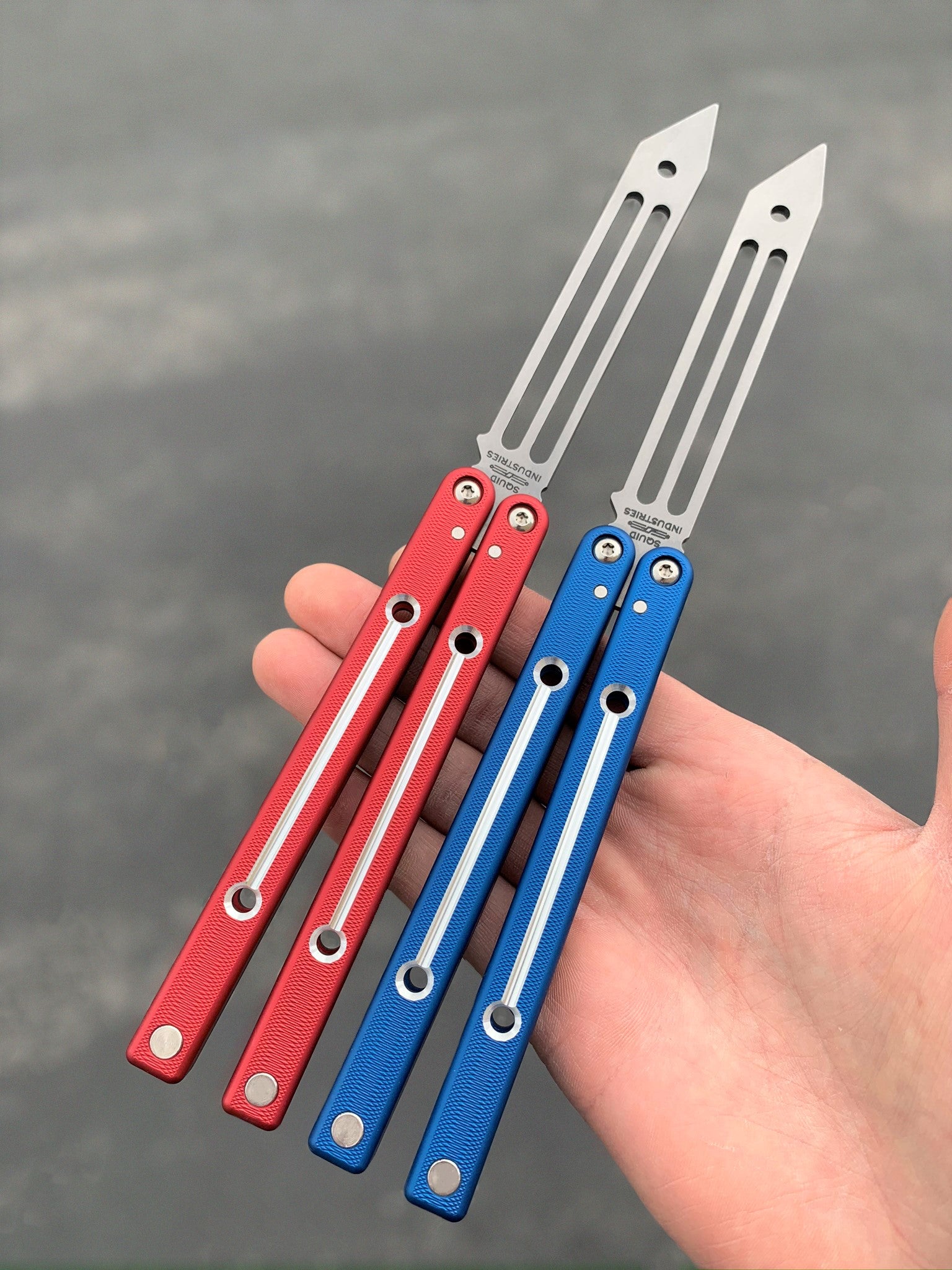 Dual-Tone Squidtrainer V4 Balisong Butterfly Knife Trainer | Squid