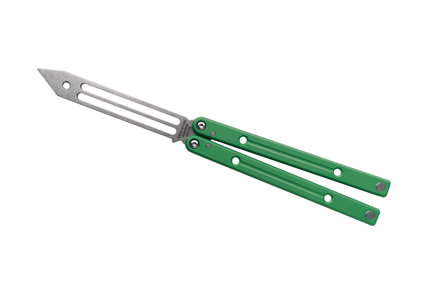Green Clearance Blemished Squidtrainer V4 Balisong Butterfly Knife Trainer 