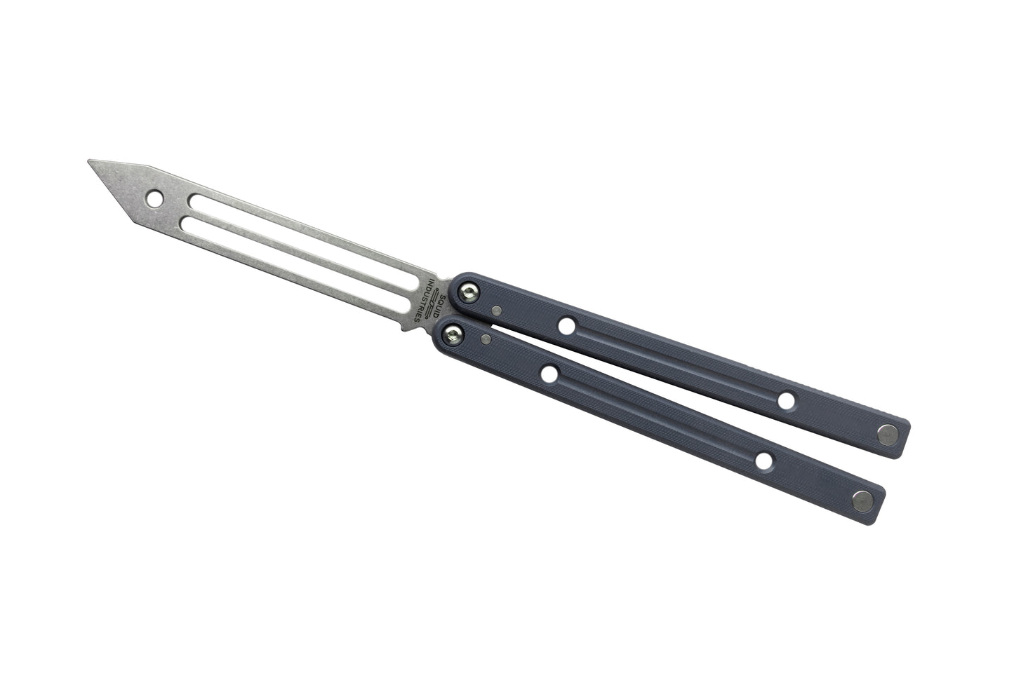 gunmetal blue squidtrainer butterfly knife trainer balisong