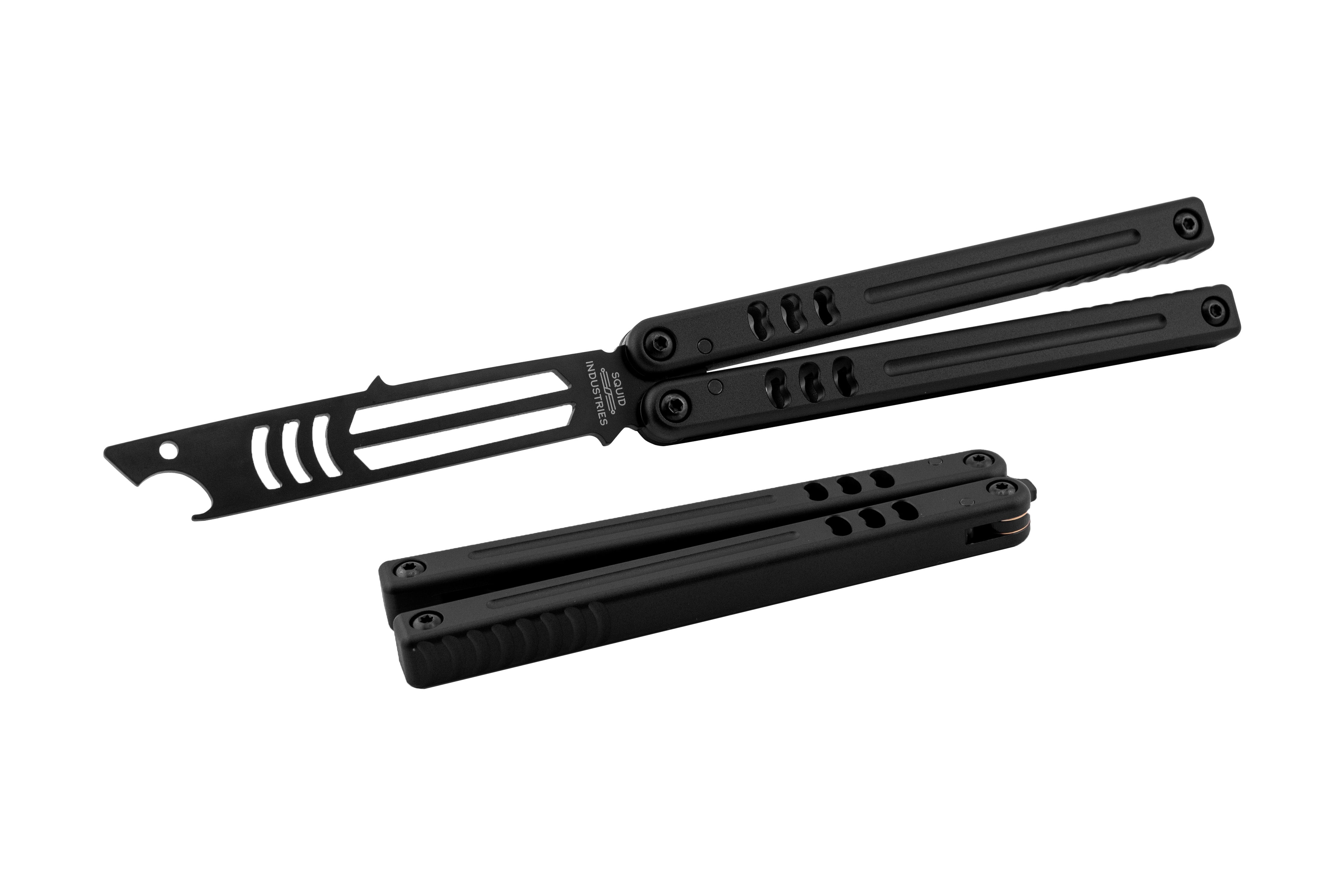 S*p様 SQUID INDUSTRIES \"Mako V5 Ti Mod\" Blemished Mako V5 Bottle Opener Balisong Fidget Skill Toy