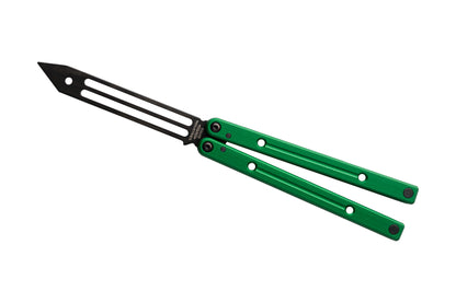 Inked Green Clearance Blemished Squidtrainer V4 Balisong Butterfly Knife Trainer 