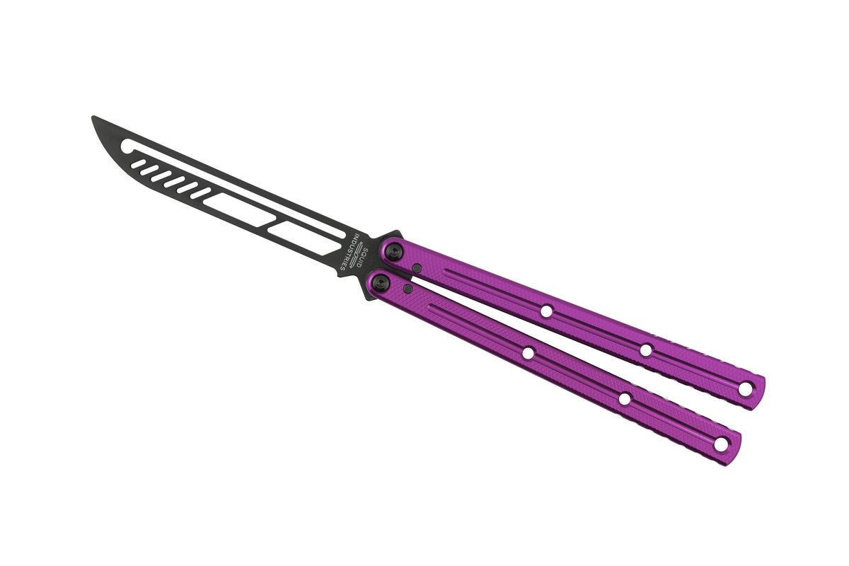 Inked Purple Krake Raken Trainer V2.75 open position white backround