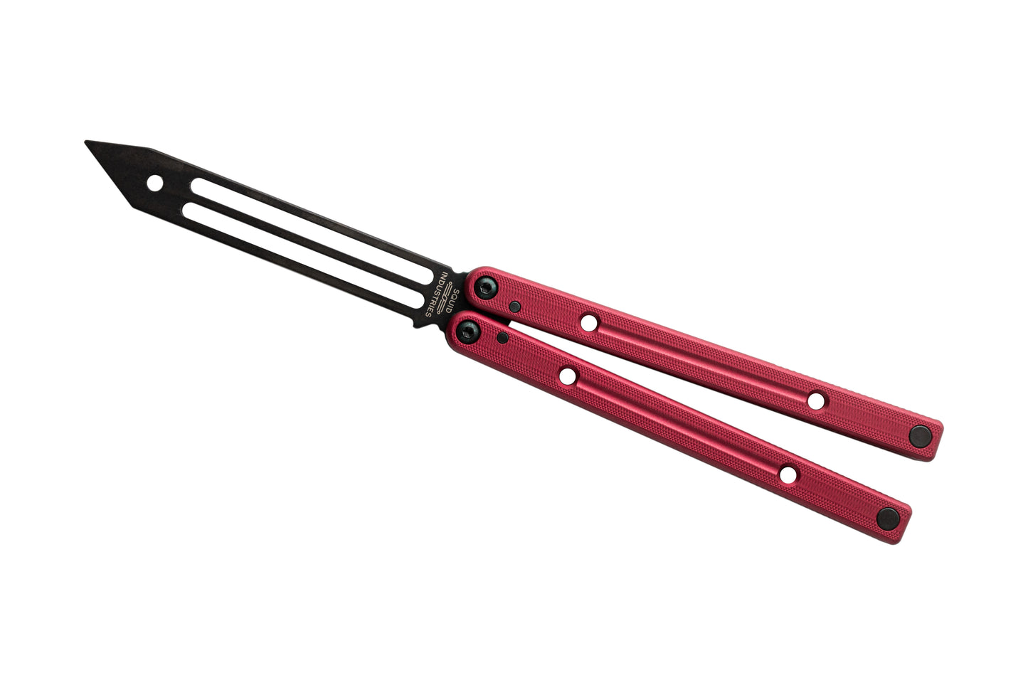 Inked Red Clearance Blemished Squidtrainer V4 Balisong Butterfly Knife Trainer 