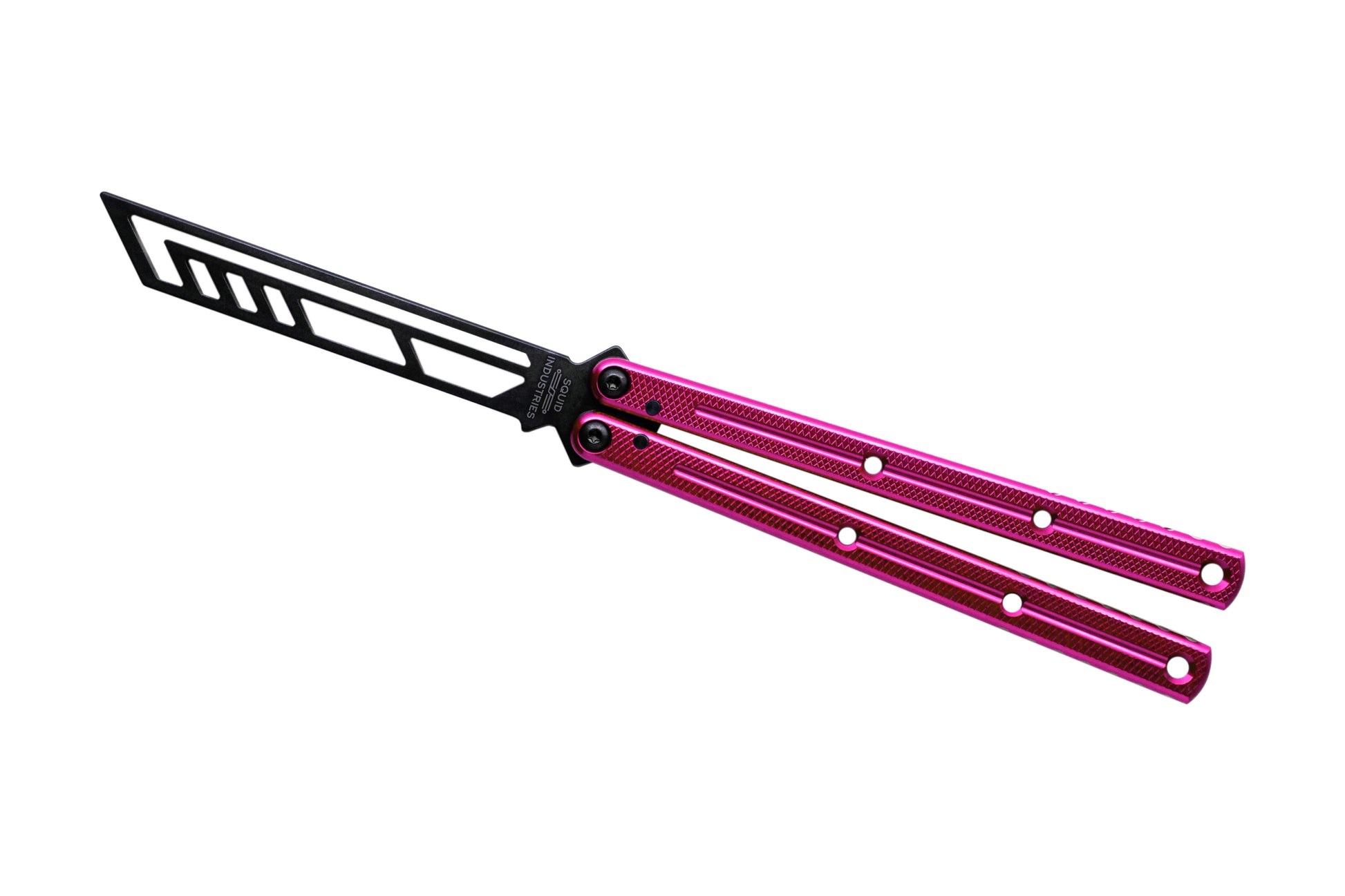 Inked Hot Pink Krake Raken Open Position White Background