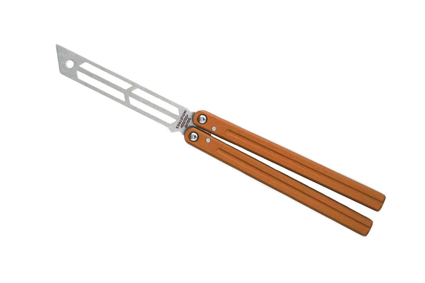 Orange Triton V2  Balisong Butterfly Knife Trainer