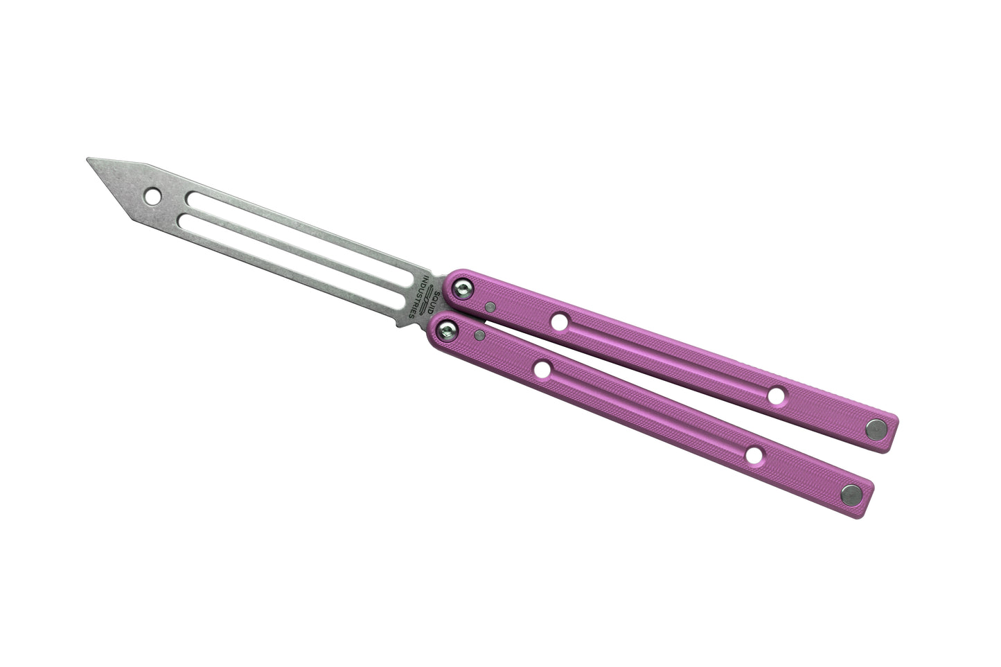 Pink Clearance Blemished Squidtrainer V4 Balisong Butterfly Knife Trainer 