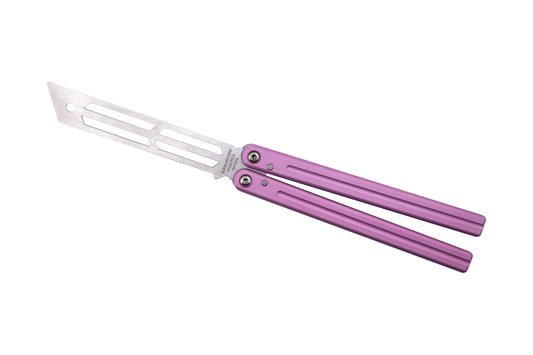 Pink triton balisong butterfly knife trainer 