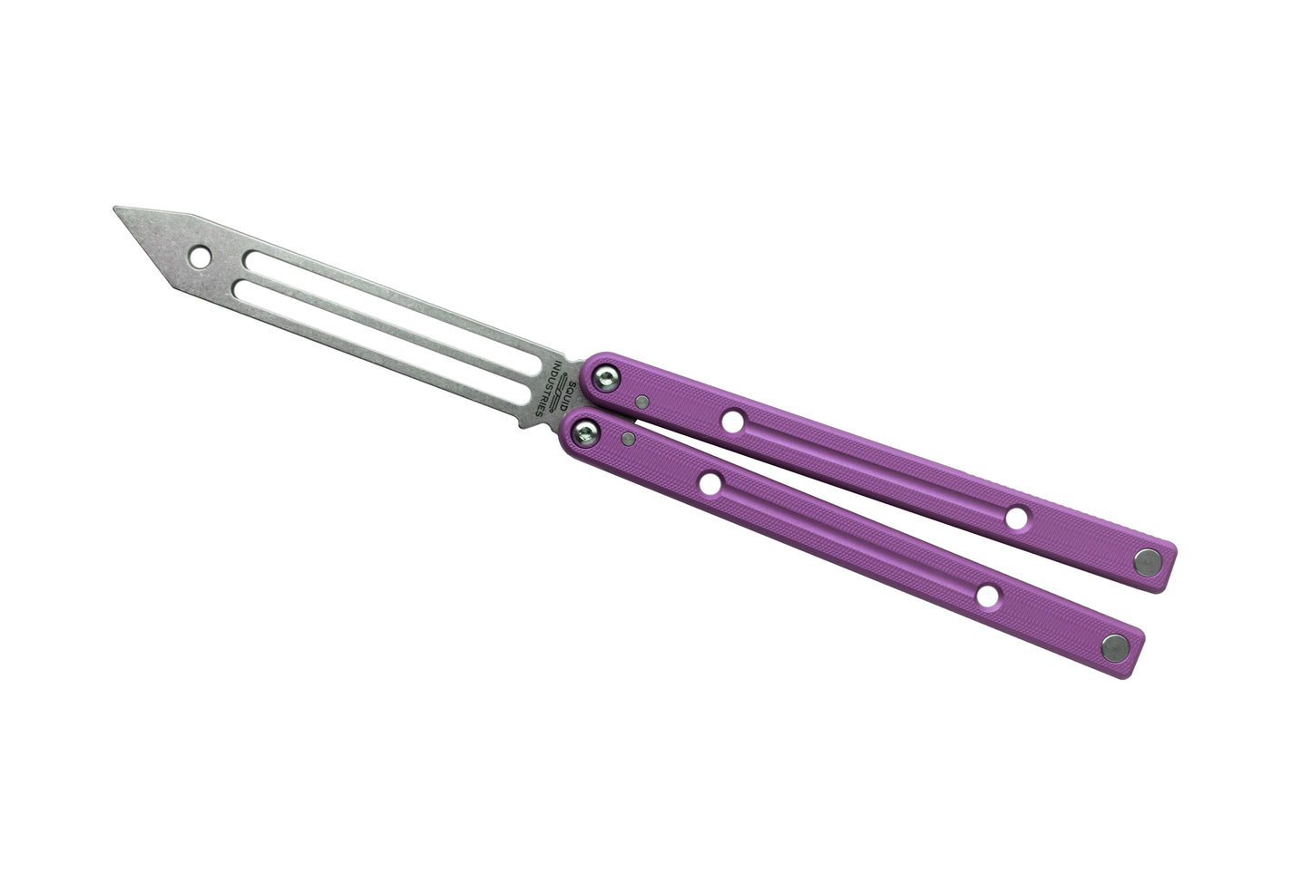 Purple Clearance Blemished Squidtrainer V4 Balisong Butterfly Knife Trainer 