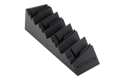 black quad stand side profile on white background 