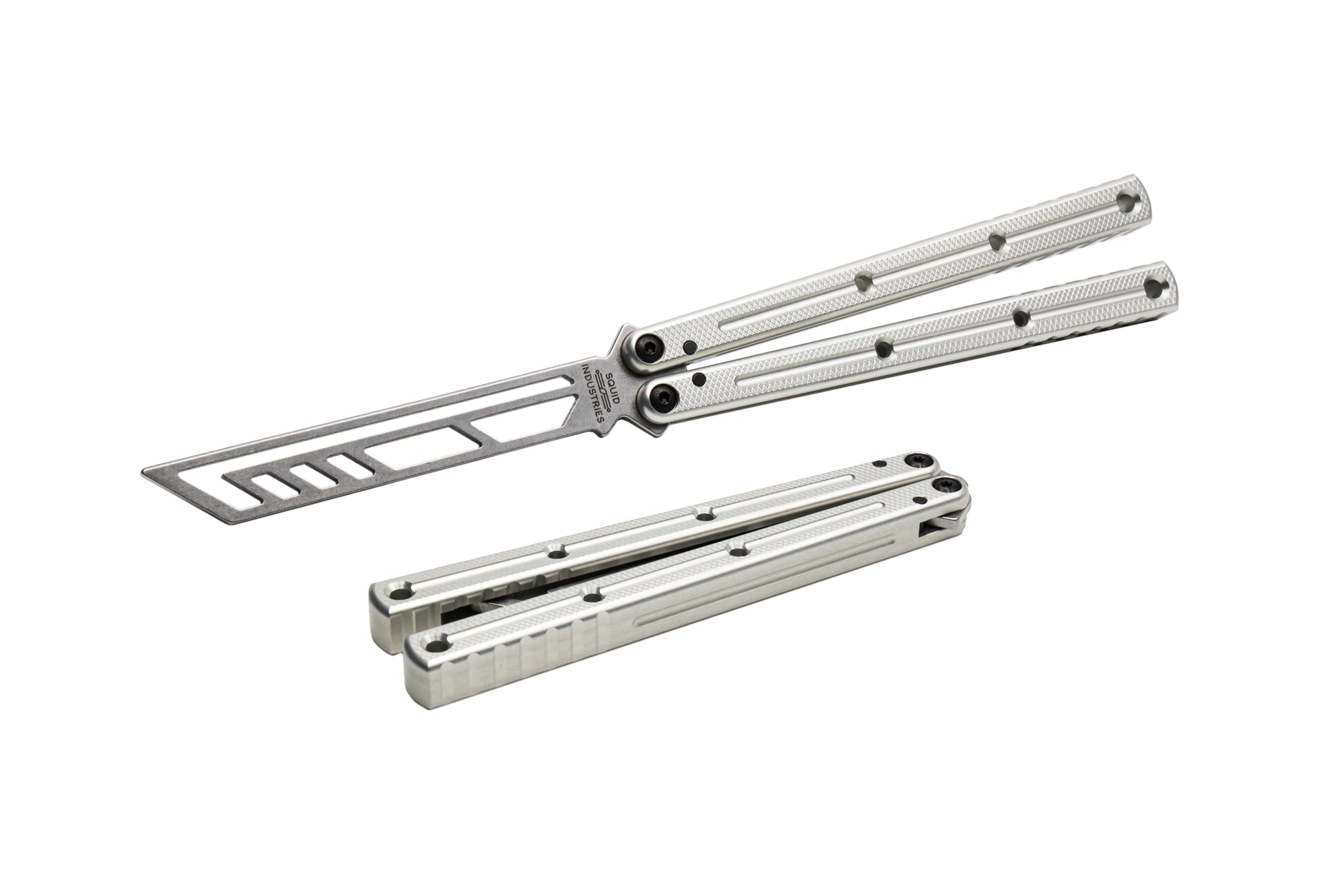 silver krake raken v3 butterfly knife trainer balisong