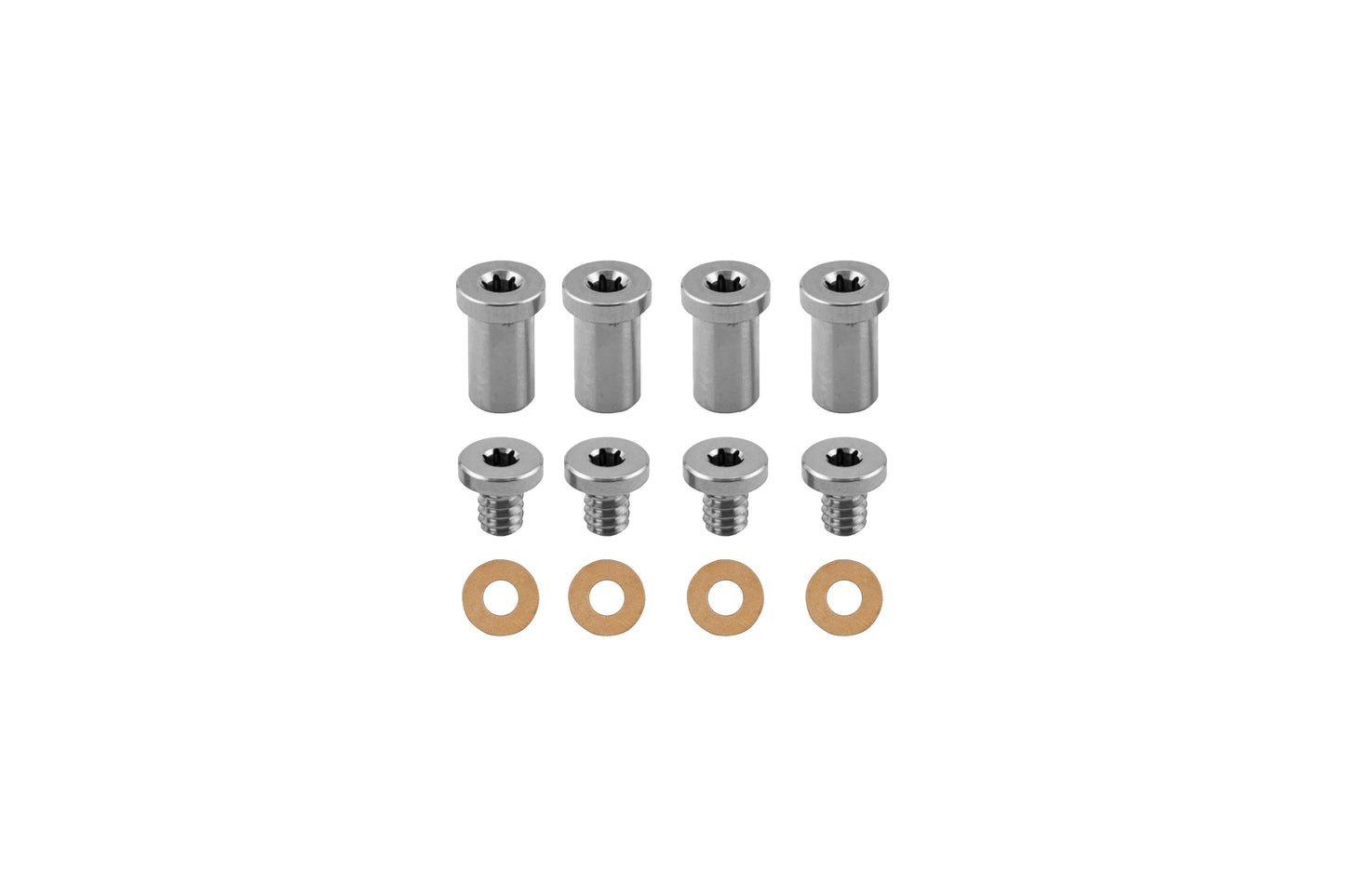 4 Silver Screw and Pivot Titanium Hardware