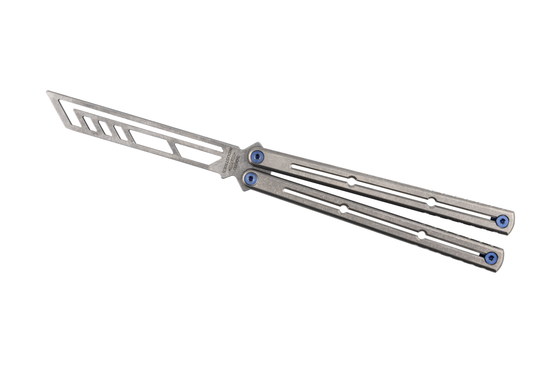 Stonewash Blue Hardware Titanium Krake Raken Open Position White Background 
