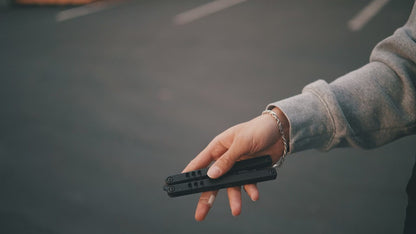 Squid Industries inked black mako Channel Balisong Butterfly Knife Trainer 