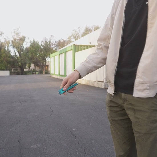 Squid Industries Channel Balisong Butterfly Knife Trainer blue squidtrainer video