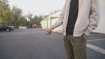 Squid Industries Channel Balisong Butterfly Knife Trainer blue squidtrainer video