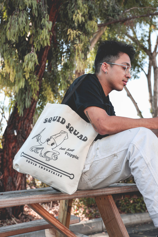 squid indsutries flipping squid tote bag