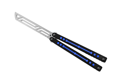 blue Nautilus V2 Butterfly Knife trainer balisong