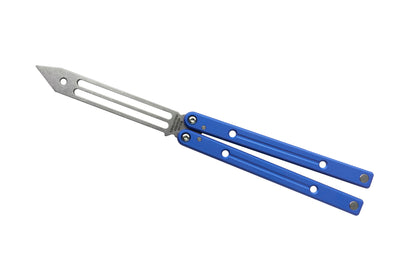 blue squidtrainer butterfly knife trainer balisong 