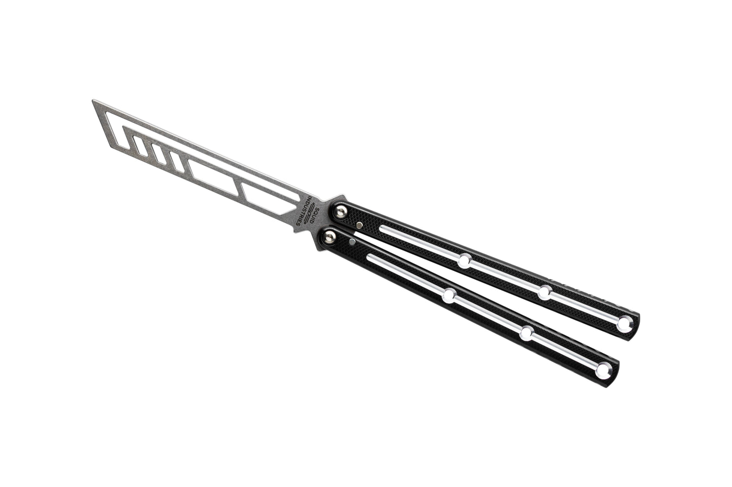 Dual-Tone Black Krake Raken V3 Balisong Butterfly Knife Trainer 