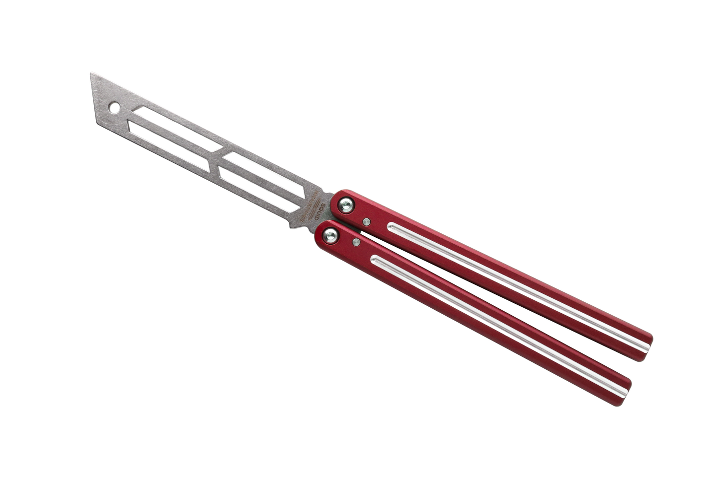 red dual tone triton V4 Balisong Butterfly Knife Trainer 