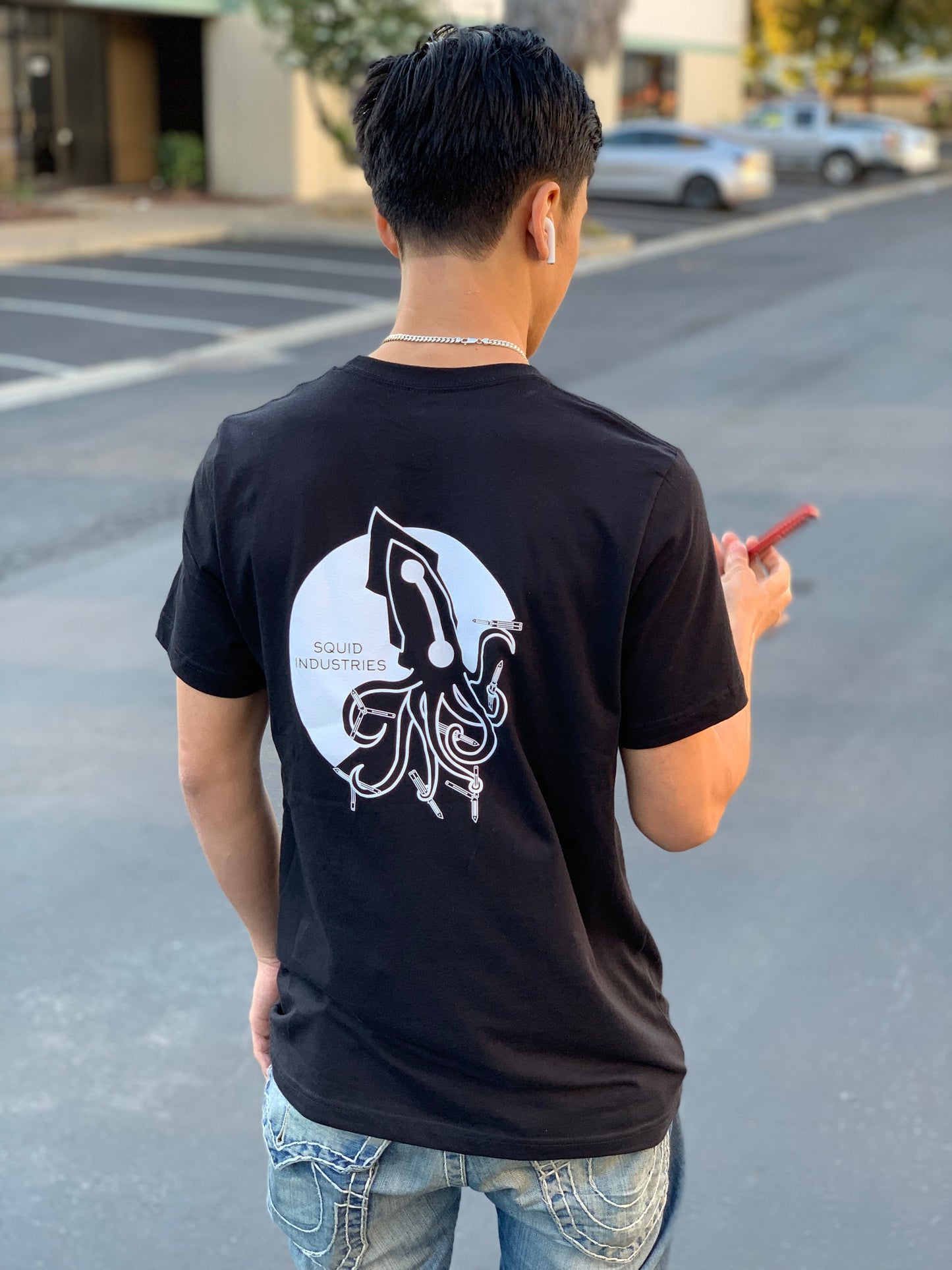 Squid industries black logo t shirt