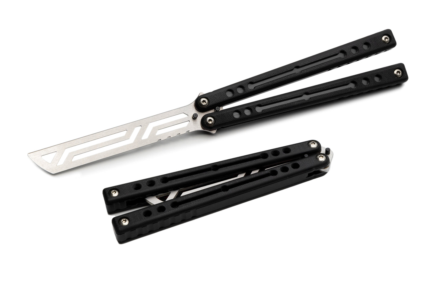 BlackNautilusV2 balisong with g10 scales