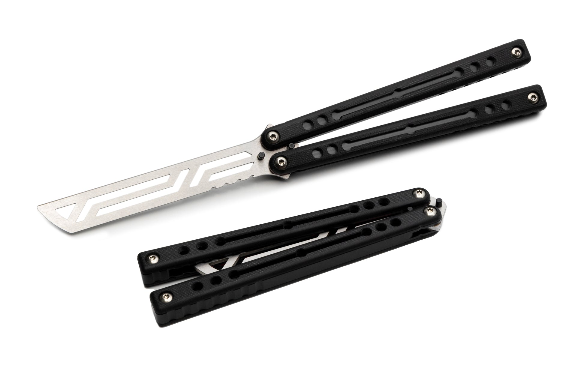 BlackNautilusV2 balisong with g10 scales