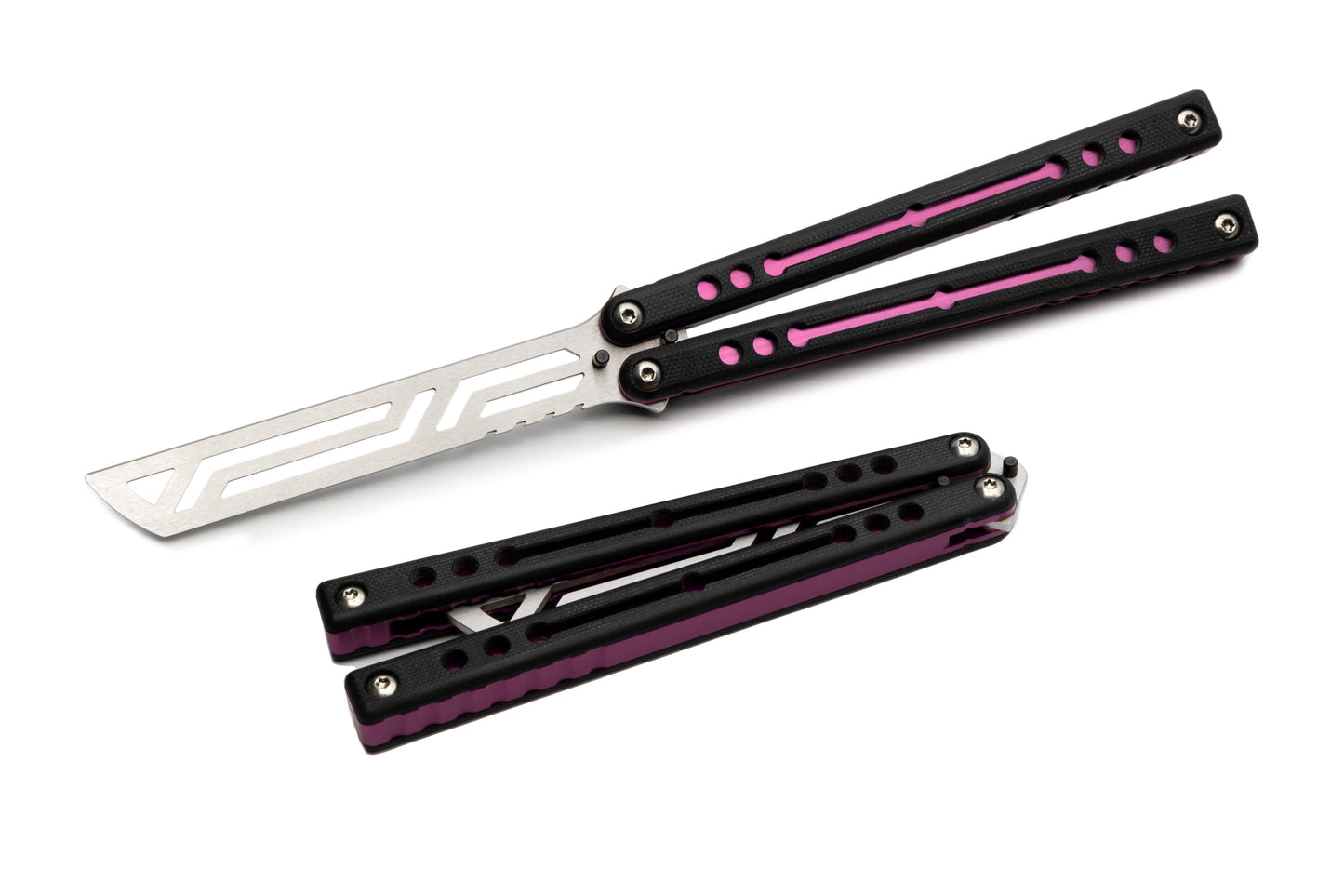 Pink NautilusV2 balisong with g10 scales