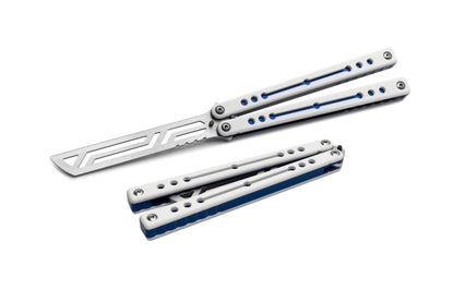winter blue nautilus v2 balisong butterfly knife trainer g10 