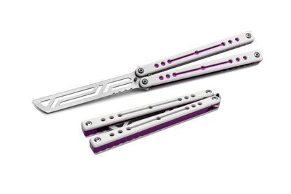 winter purple nautilus v2 balisong butterfly knife trainer g10 