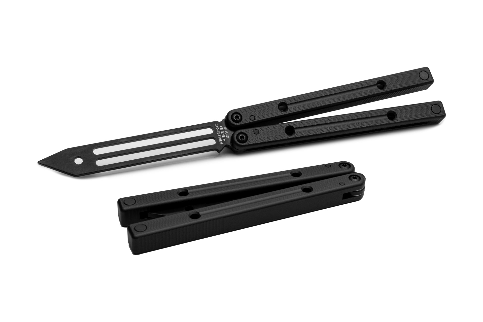 black inked squidtrainer v4 butterfly knife trainer balisong