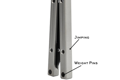 inked squidtrainer v4 butterfly knife trainer balisong jimping 